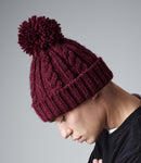 Beechfield Cable Knit Melange Beanie-1