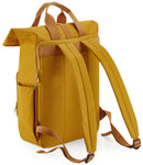 BagBase Recycled Twin Handle Roll-Top Laptop Backpack-3