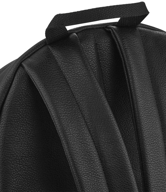 BagBase Faux Leather Backpack | Black