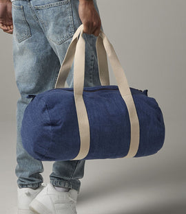 BagBase Denim Barrel Bag
