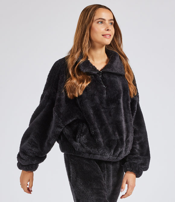 Brand Lab Ladies Fluffy 1/4 Zip Fleece