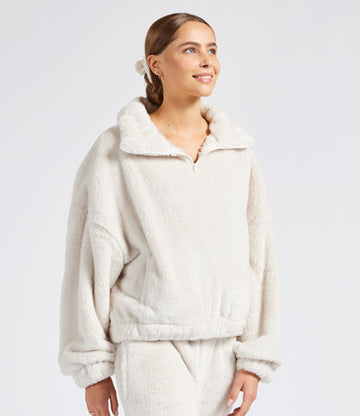 Brand Lab Ladies Fluffy 1/4 Zip Fleece
