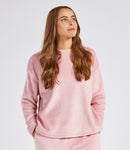 Brand Lab Ladies Plush Fleece Crew Neck Sweatshirt-1