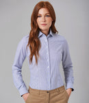 Brook Taverner Ladies Mirabel Long Sleeve Stretch Oxford Shirt-2
