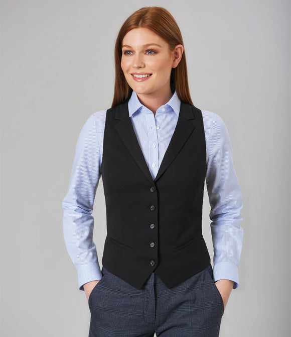 Brook Taverner Ladies Mirabel Long Sleeve Stretch Oxford Shirt