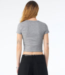 Bella Ladies Micro Rib Baby T-Shirt-2