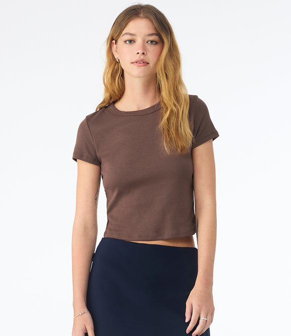 Bella Ladies Micro Rib Baby T-Shirt