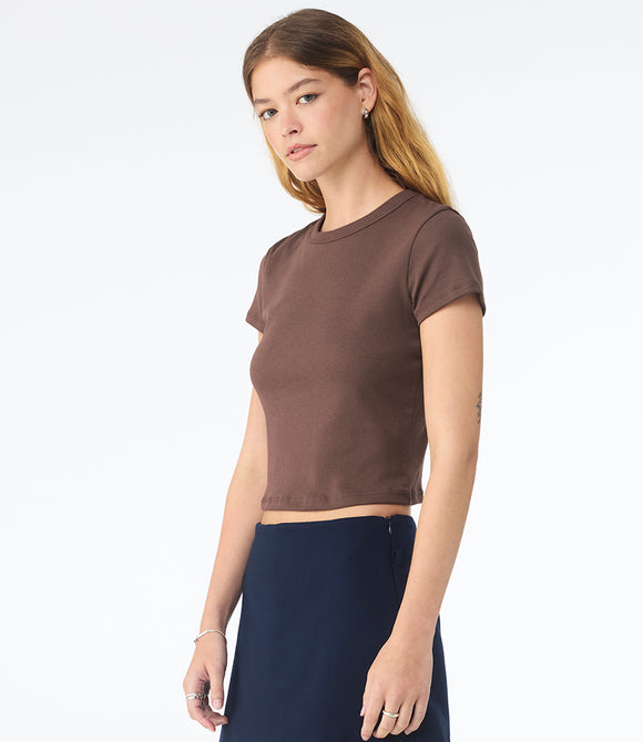 Bella Ladies Micro Rib Baby T-Shirt