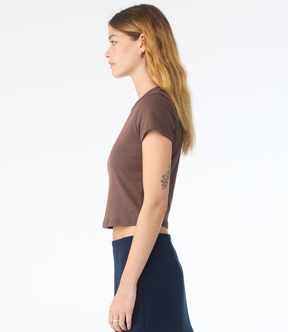 Bella Ladies Micro Rib Baby T-Shirt