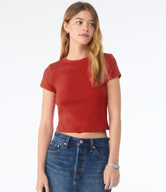 Bella Ladies Micro Rib Baby T-Shirt
