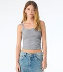 Bella Ladies Micro Rib Spaghetti Strap Tank Top-2