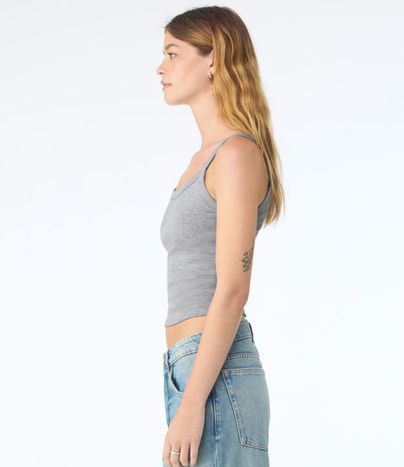 Bella Ladies Micro Rib Spaghetti Strap Tank Top