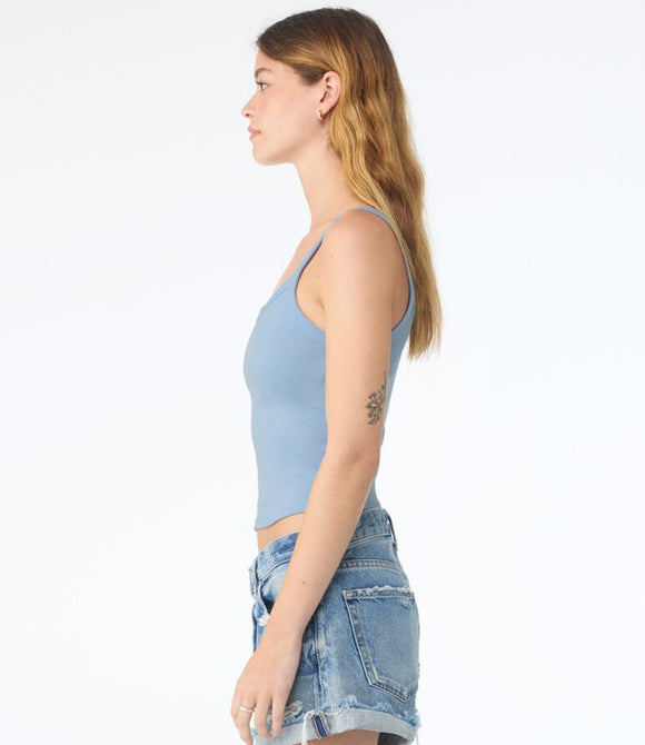 Bella Ladies Micro Rib Spaghetti Strap Tank Top