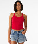 Bella Ladies Micro Rib Spaghetti Strap Tank Top-4