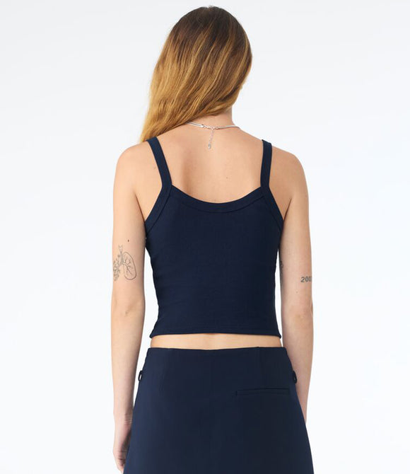 Bella Ladies Micro Rib Spaghetti Strap Tank Top