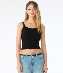 Bella Ladies Micro Rib Spaghetti Strap Tank Top
