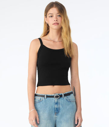 Bella Ladies Micro Rib Spaghetti Strap Tank Top