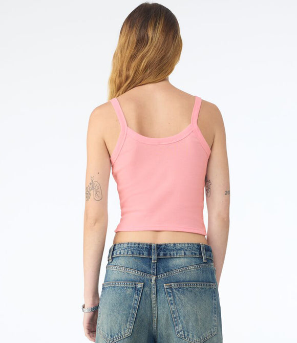 Bella Ladies Micro Rib Spaghetti Strap Tank Top