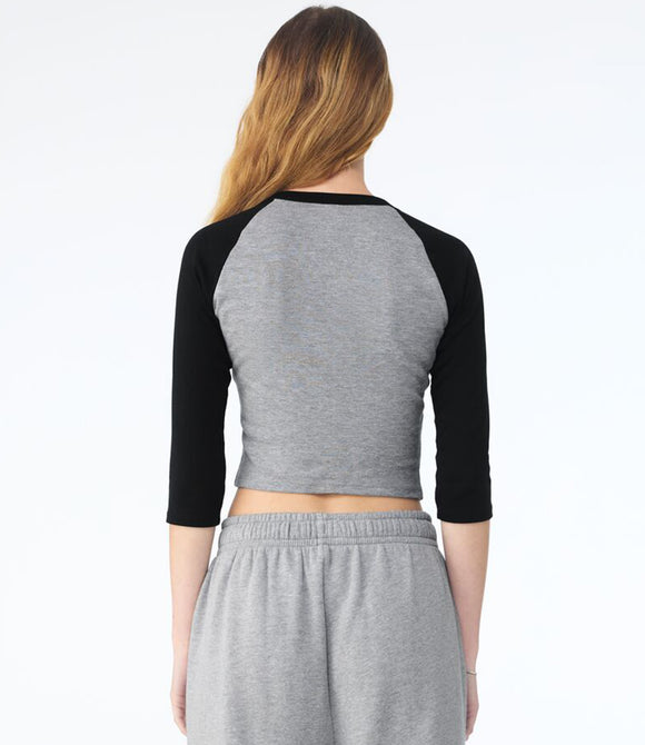 Bella Ladies Micro Rib 3/4 Raglan Baby T-Shirt