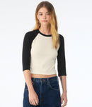 Bella Ladies Micro Rib 3/4 Raglan Baby T-Shirt-4