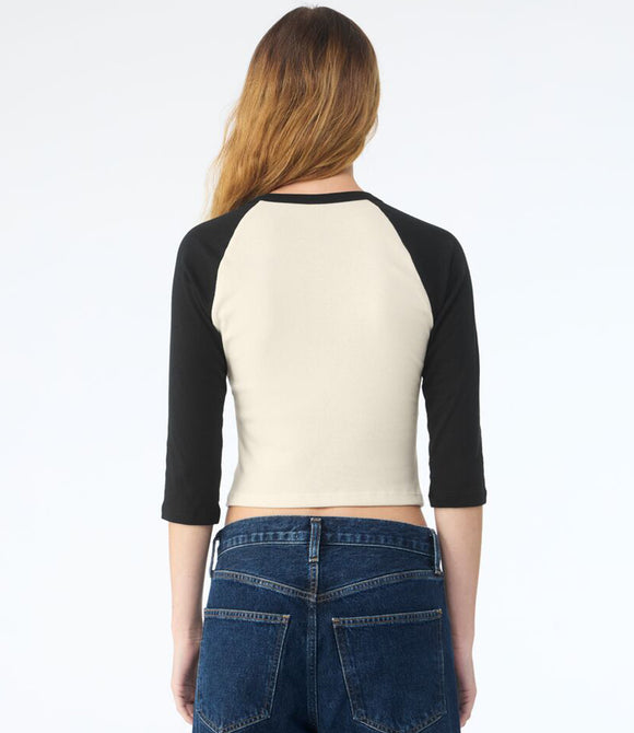 Bella Ladies Micro Rib 3/4 Raglan Baby T-Shirt