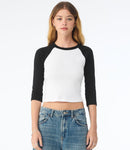 Bella Ladies Micro Rib 3/4 Raglan Baby T-Shirt-7