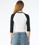 Bella Ladies Micro Rib 3/4 Raglan Baby T-Shirt-8
