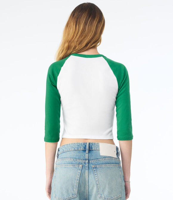 Bella Ladies Micro Rib 3/4 Raglan Baby T-Shirt