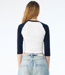 Bella Ladies Micro Rib 3/4 Raglan Baby T-Shirt-14