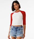 Bella Ladies Micro Rib 3/4 Raglan Baby T-Shirt-16