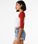 Bella Ladies Micro Rib 3/4 Raglan Baby T-Shirt-18