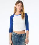 Bella Ladies Micro Rib 3/4 Raglan Baby T-Shirt-19