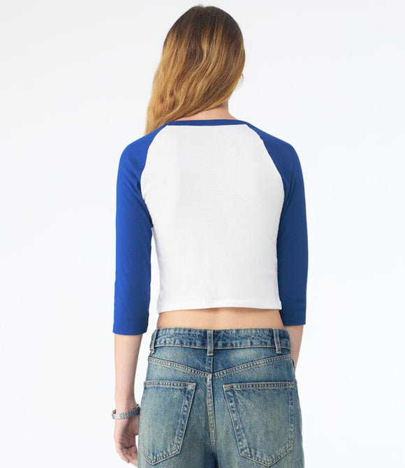 Bella Ladies Micro Rib 3/4 Raglan Baby T-Shirt
