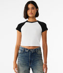 Bella Ladies Micro Rib Raglan Baby T-Shirt-1