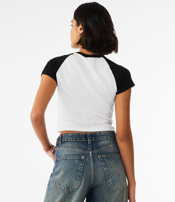 Bella Ladies Micro Rib Raglan Baby T-Shirt