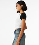 Bella Ladies Micro Rib Raglan Baby T-Shirt-3