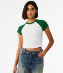 Bella Ladies Micro Rib Raglan Baby T-Shirt-10