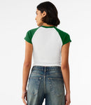 Bella Ladies Micro Rib Raglan Baby T-Shirt-11