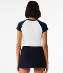 Bella Ladies Micro Rib Raglan Baby T-Shirt-14