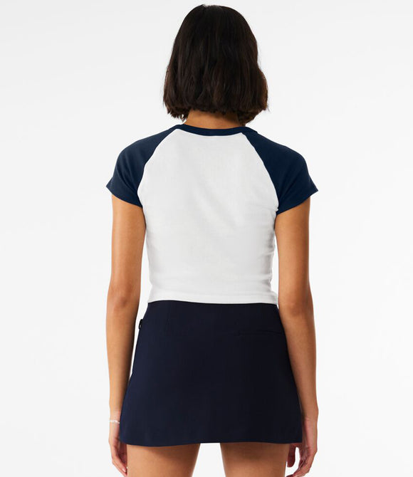 Bella Ladies Micro Rib Raglan Baby T-Shirt