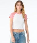 Bella Ladies Micro Rib Raglan Baby T-Shirt-16