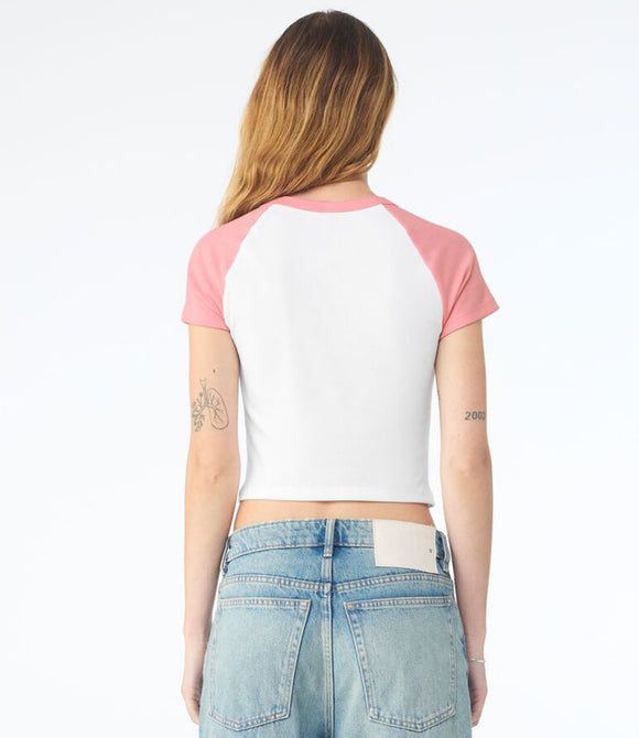 Bella Ladies Micro Rib Raglan Baby T-Shirt