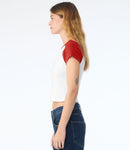 Bella Ladies Micro Rib Raglan Baby T-Shirt-21