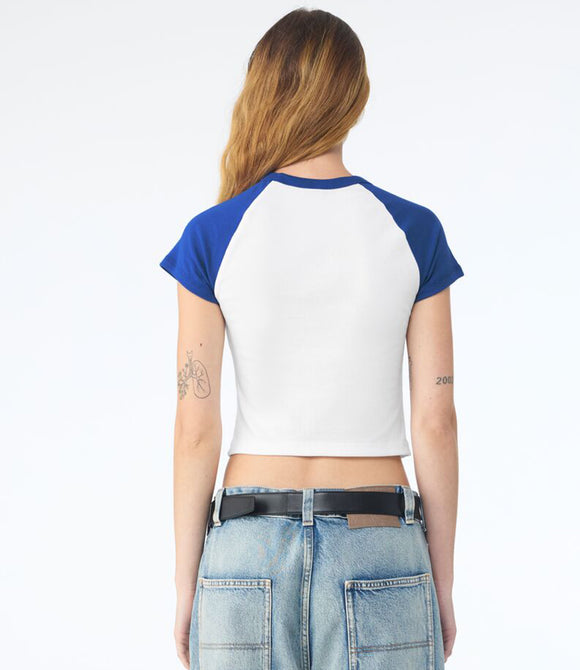 Bella Ladies Micro Rib Raglan Baby T-Shirt