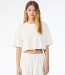 Bella Ladies Heavyweight Washed Cropped T-Shirt-1