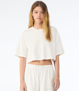 Bella Ladies Heavyweight Washed Cropped T-Shirt