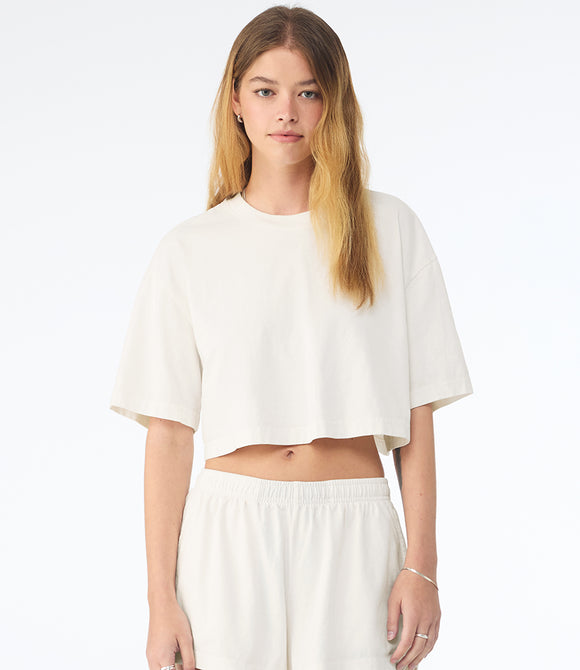 Bella Ladies Heavyweight Washed Cropped T-Shirt