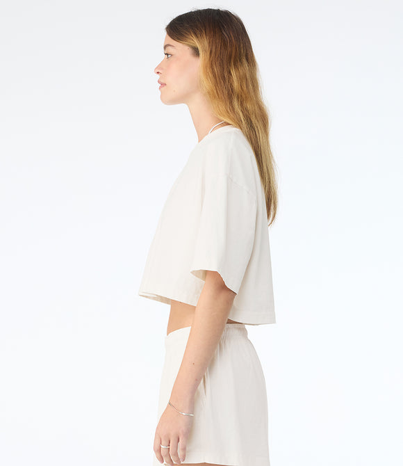 Bella Ladies Heavyweight Washed Cropped T-Shirt