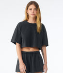 Bella Ladies Heavyweight Washed Cropped T-Shirt-5