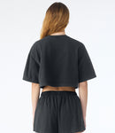 Bella Ladies Heavyweight Washed Cropped T-Shirt-6
